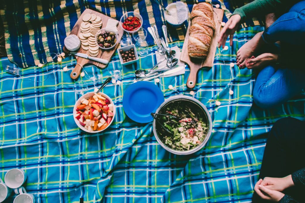 Aesthetic picnic spread