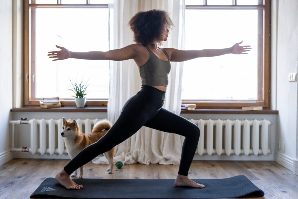 Woman in yoga pose 