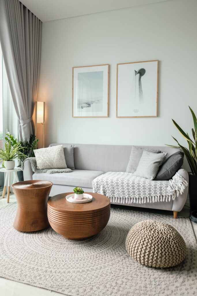 Cozy comfortable aesthetic living room