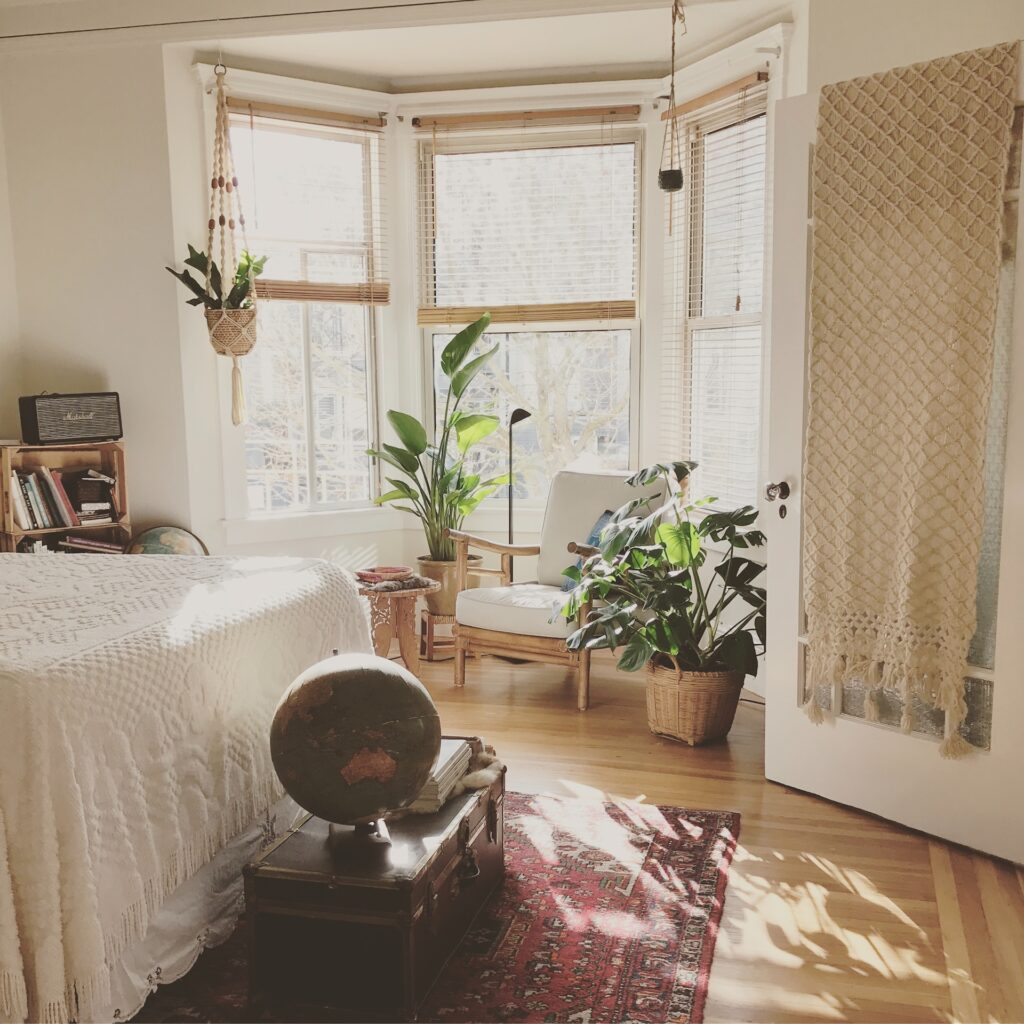 Cute room with natural light and plants
