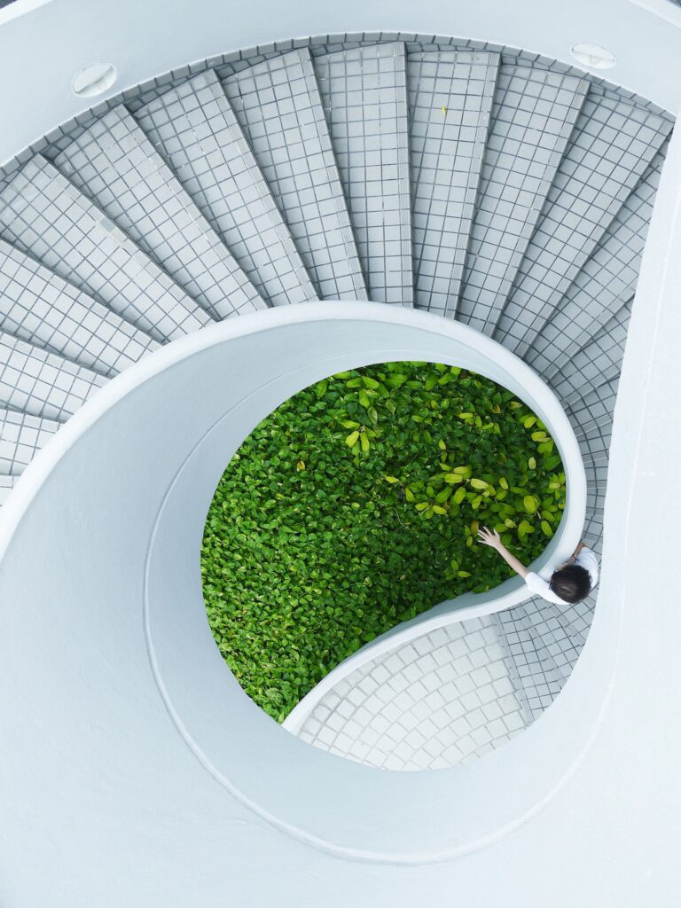 Biophilic architecture stairs
