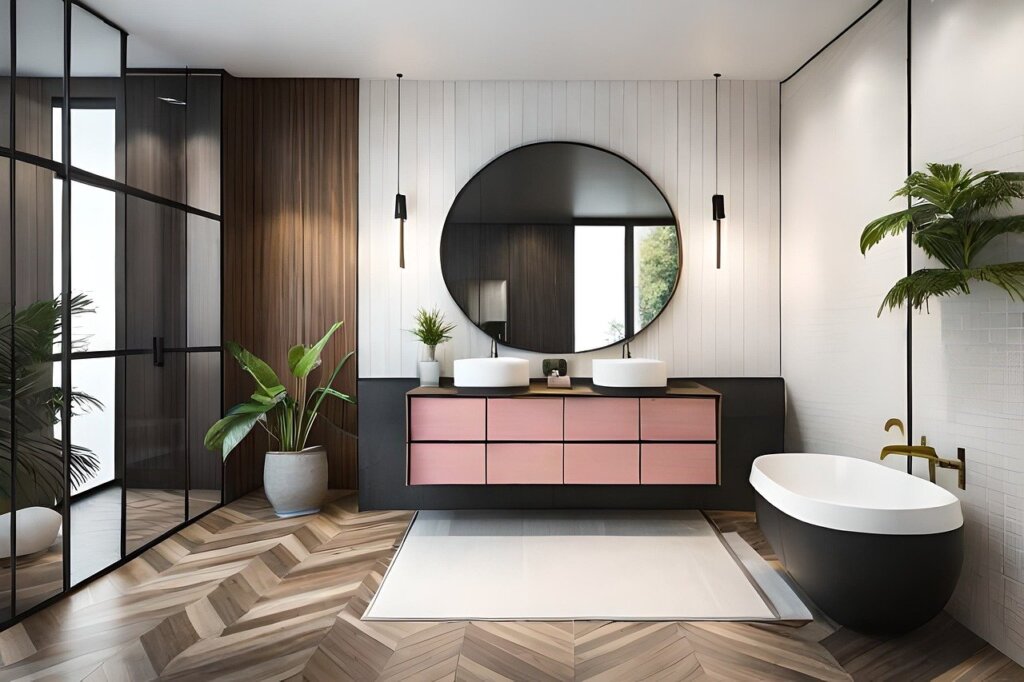 Bathroom minimalism aesthetic