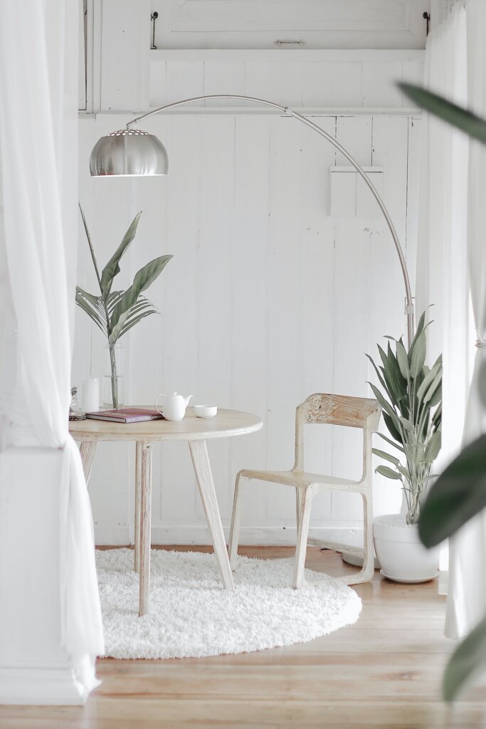 white Living Room minimalism aesthetic