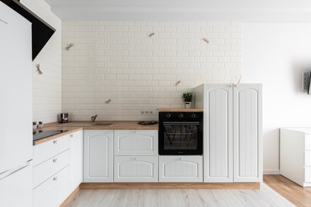 Kitchen minimalism aesthetic white